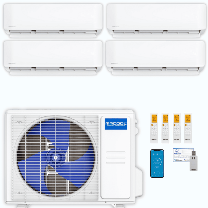 MRCOOL DIY 5th Gen 4-Zone 27,000 BTU Ductless Mini Split Air Conditioner & Heat Pump (6K+6K+6K+9K), DIY4-B-27HP