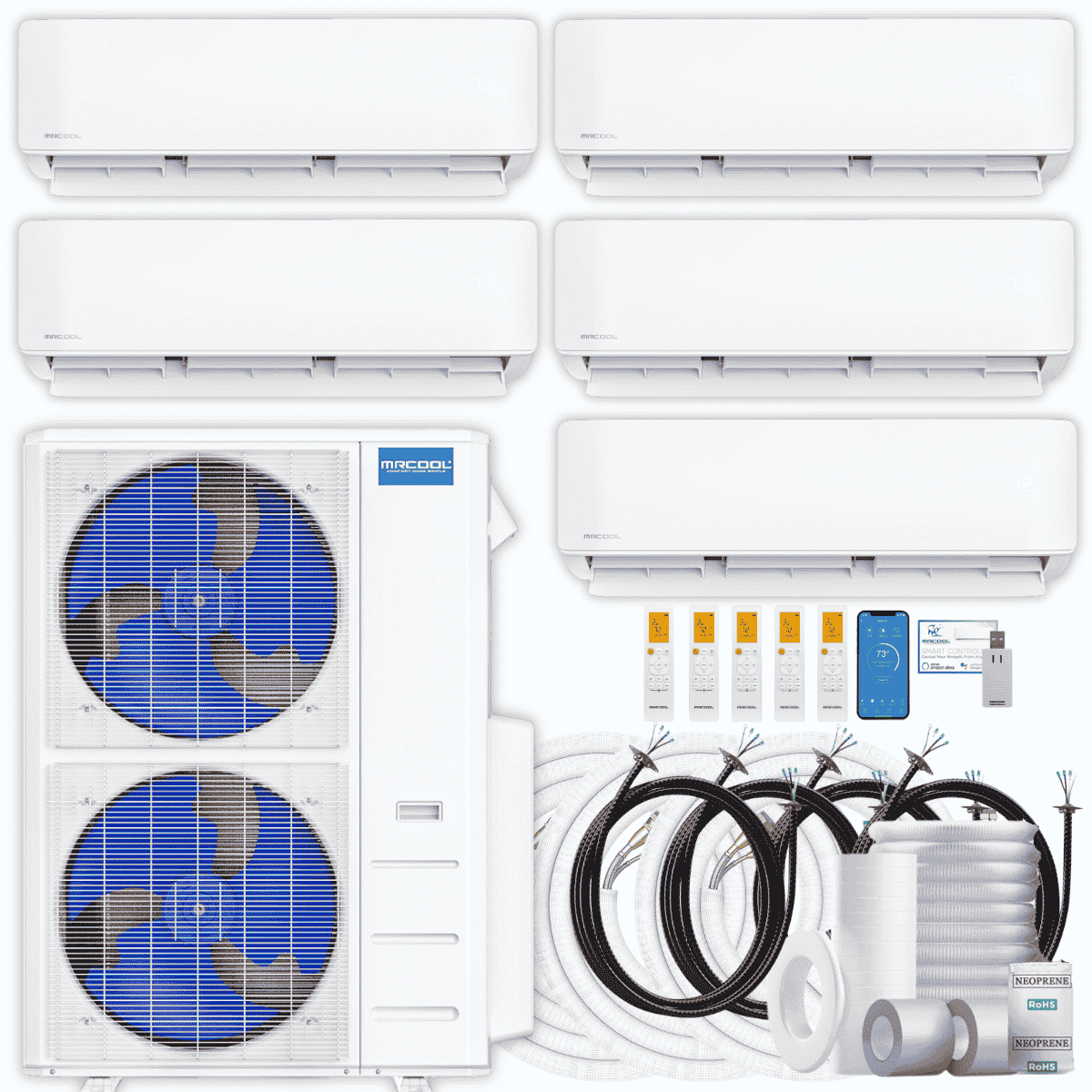 MRCOOL DIY 5th Gen 5-Zone 48,000 BTU Ductless Mini Split Air Condition ...