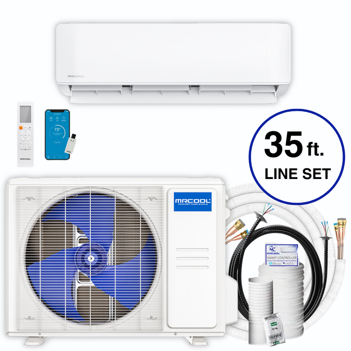 MRCOOL E Star DIY 4th Gen 24k BTU Ductless Mini Split Heat Pump Complete System 208-230V/60Hz with 25 ft. Install Kit, DIY-24-HP-WM-230C25