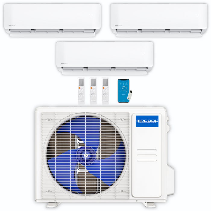 MRCOOL DIY Mini Split - 36,000 BTU 3 Zone Ductless Air Conditioner and Heat Pump, DIY-B-336HP090918